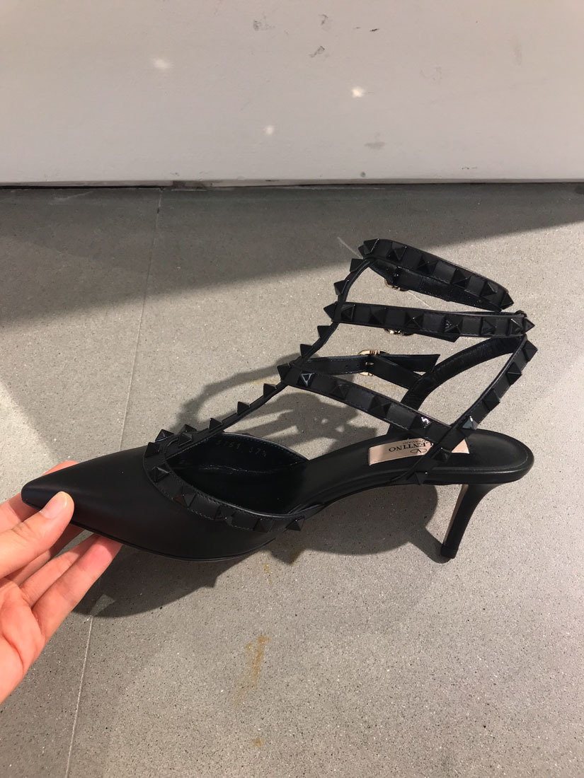 Valentino Garavani Patent Rockstud Pumps With Matching Straps And Studs 65 Mm Woman Black 41.5 In Black
