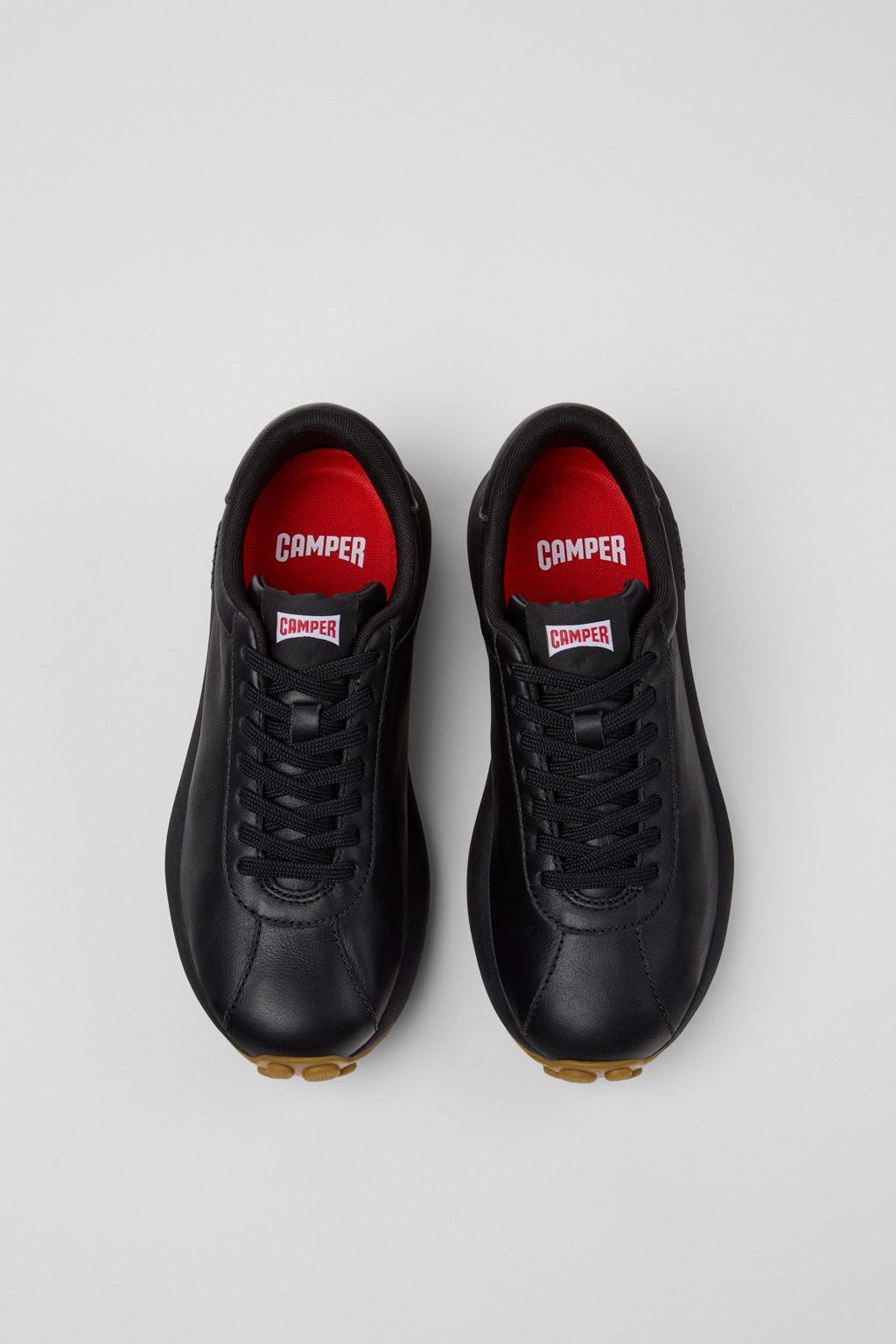 Camper Leather Pelotas Trainers In Black