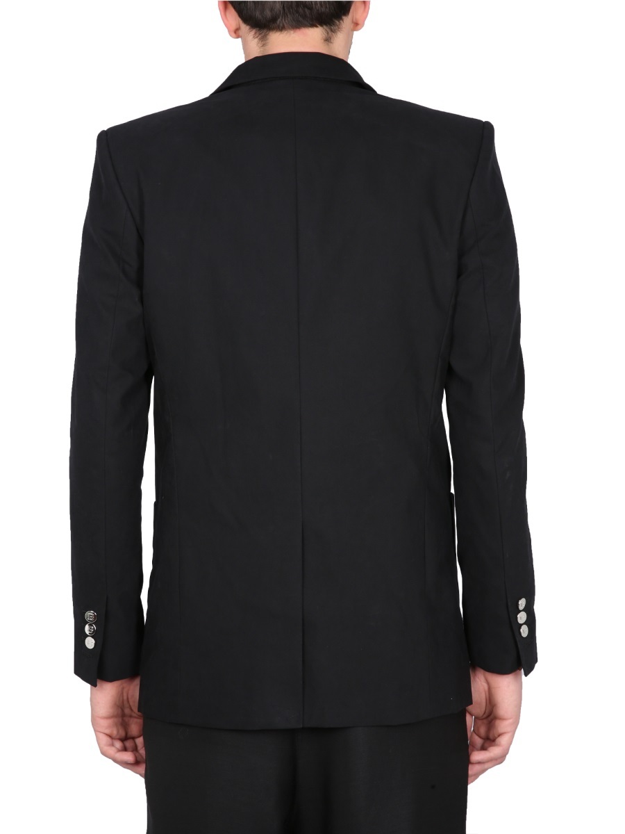 Balmain Double Breasted Tailored Jacket In Black