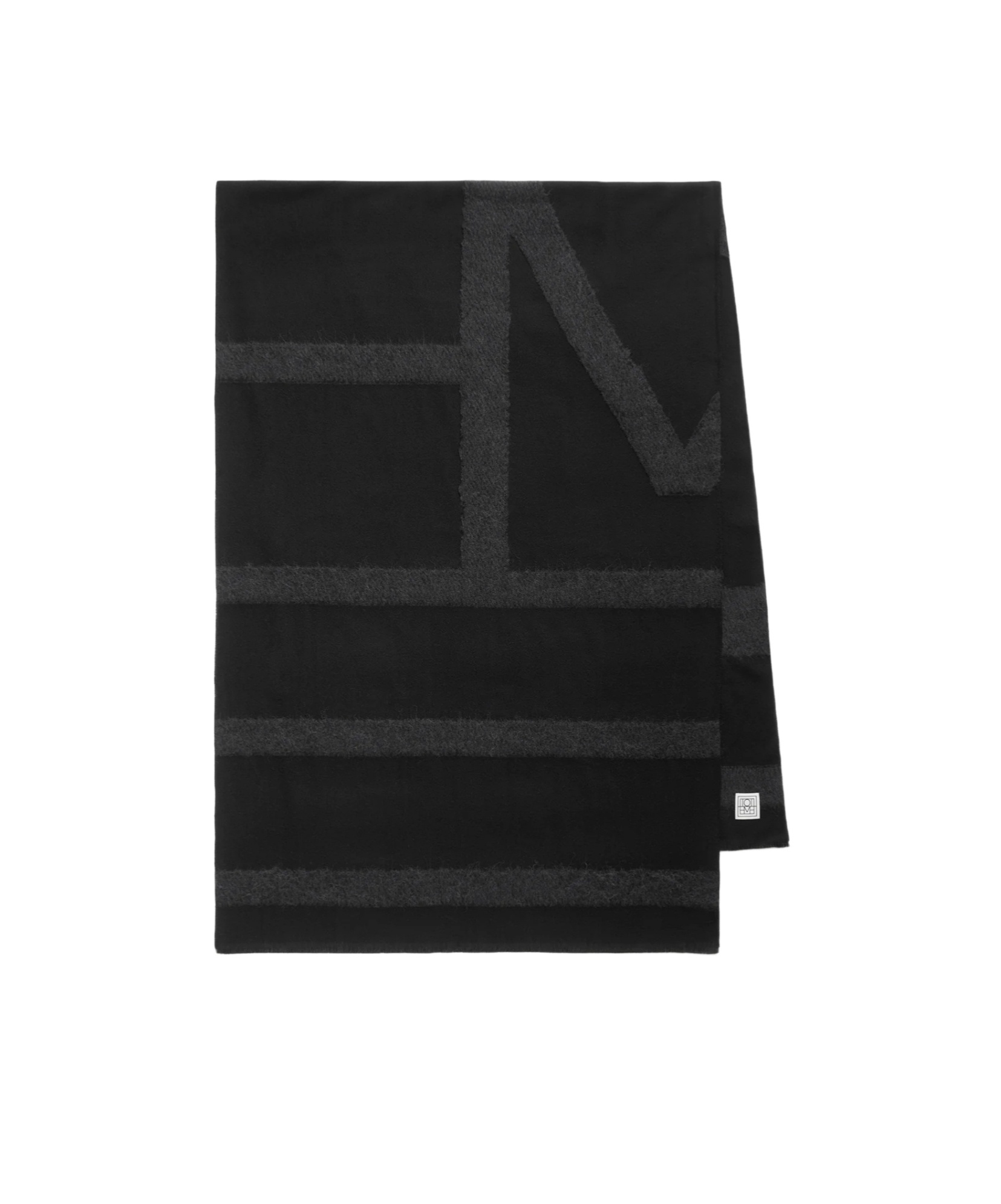Totême Monogram Twill Scarf In Brown