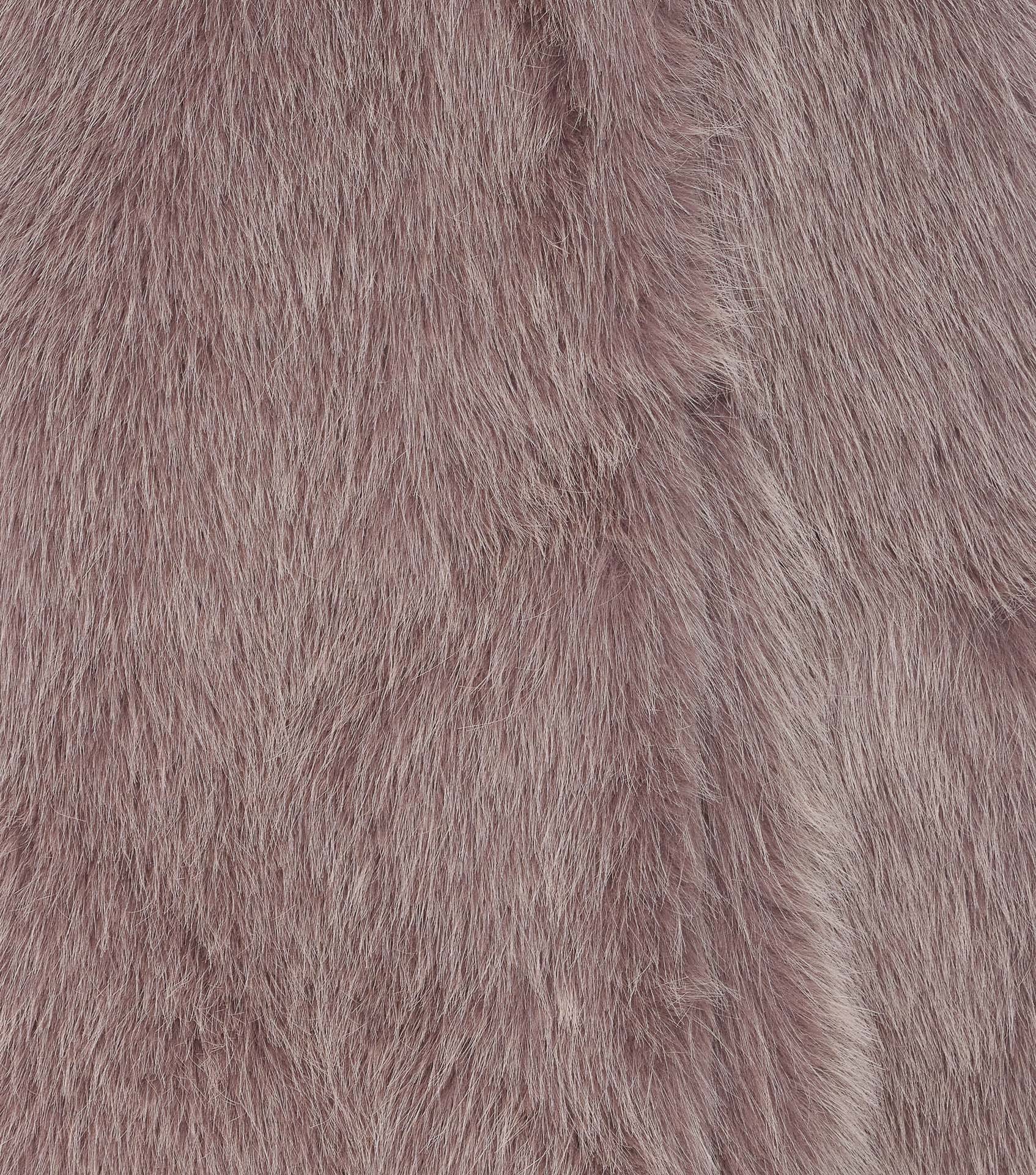 Herno Faux Fur Eaist Coat In Brown