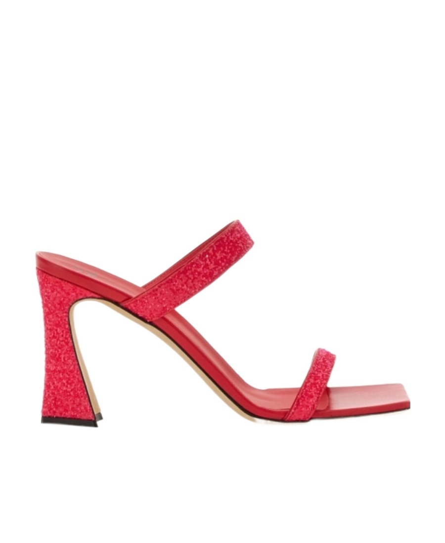 Giuseppe Zanotti Glitter Flat Pump With 9 Cm Heel In Red