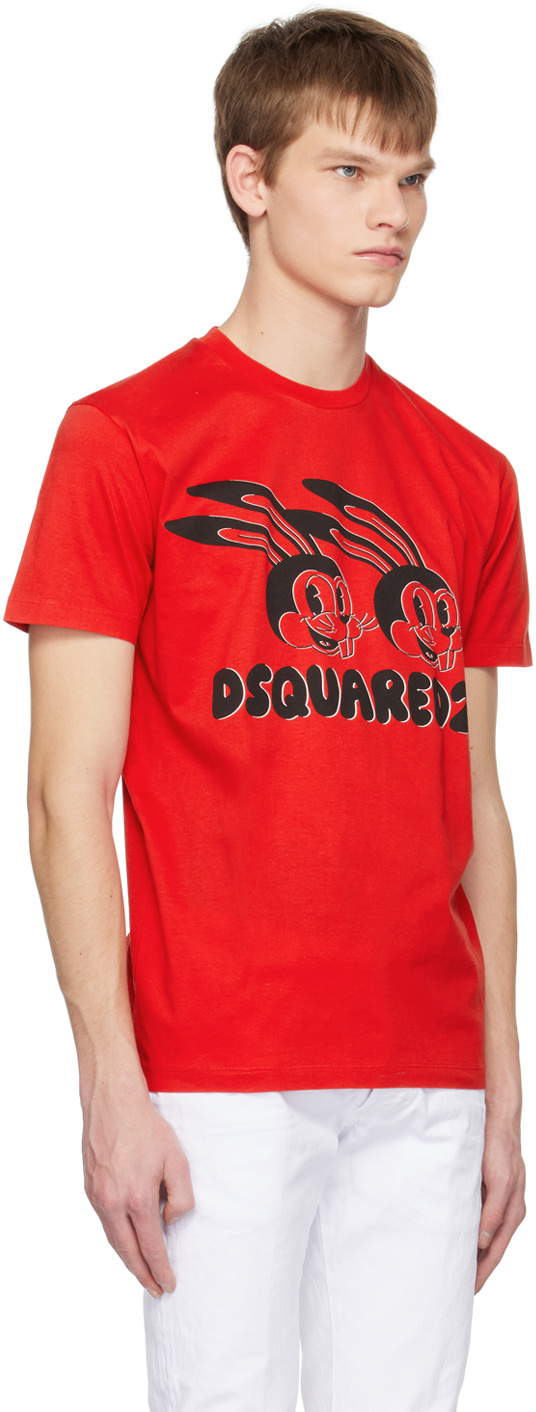 Dsquared2 Logo-print Short-sleeve T-shirt In Red