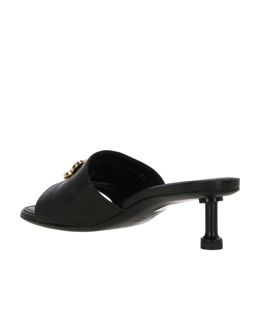 Balenciaga Groupie Medallion Kitten-heel Mules In Black