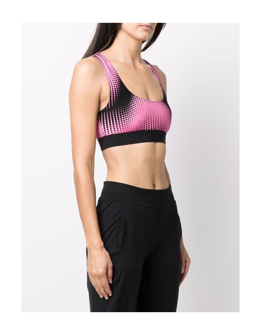 Rabanne Graphic-print Racerback Cropped Top In Pink