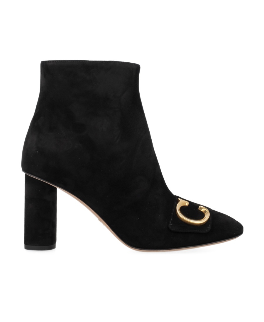 Dior Zippered Short Boots In Black
