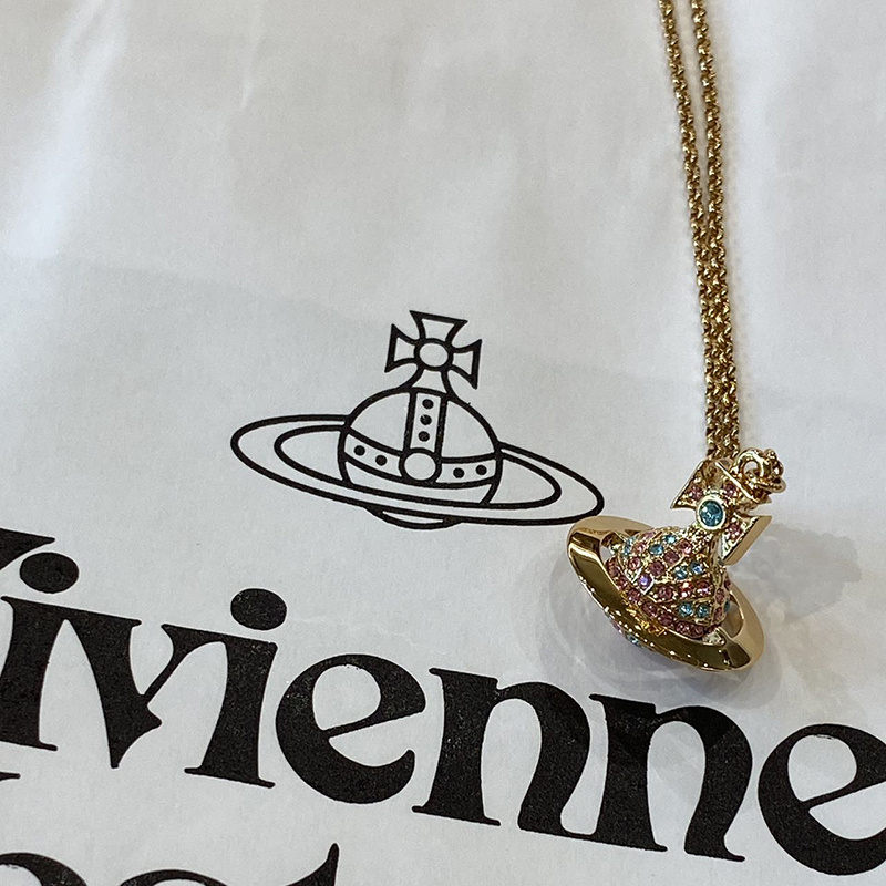 Shop Vivienne Westwood The Logo Collides With The Necklace In Green