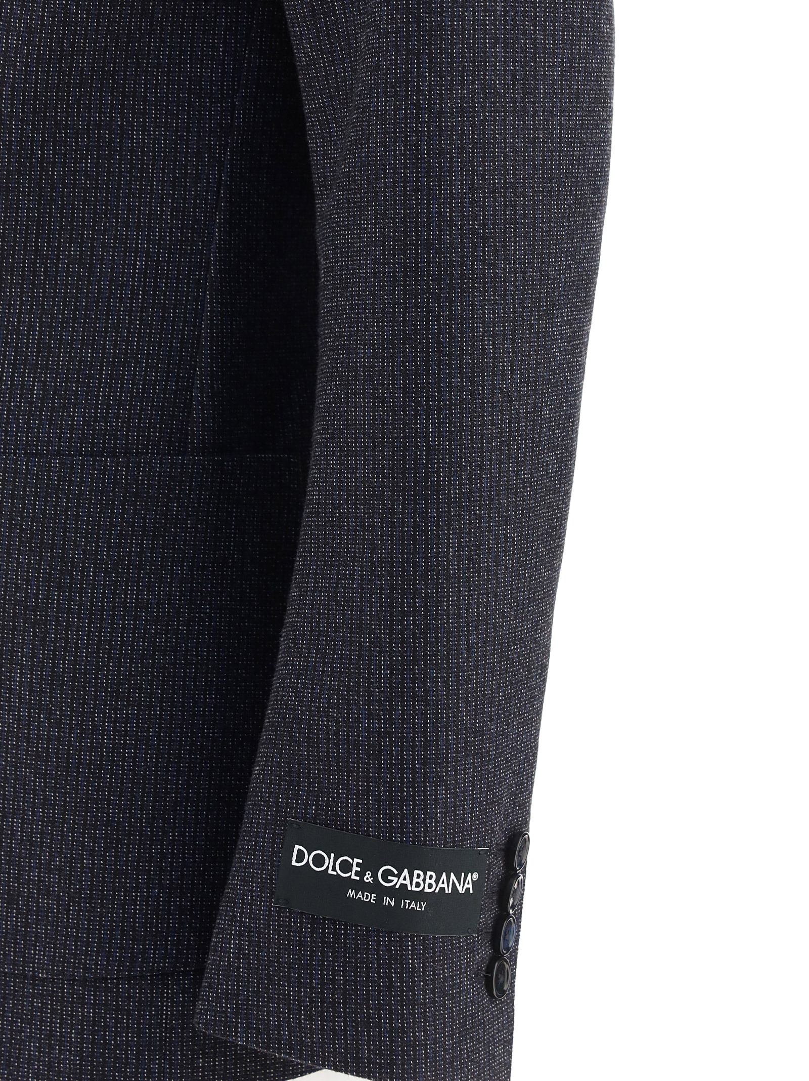 Dolce & Gabbana Contrast-lapel Blazer In Black
