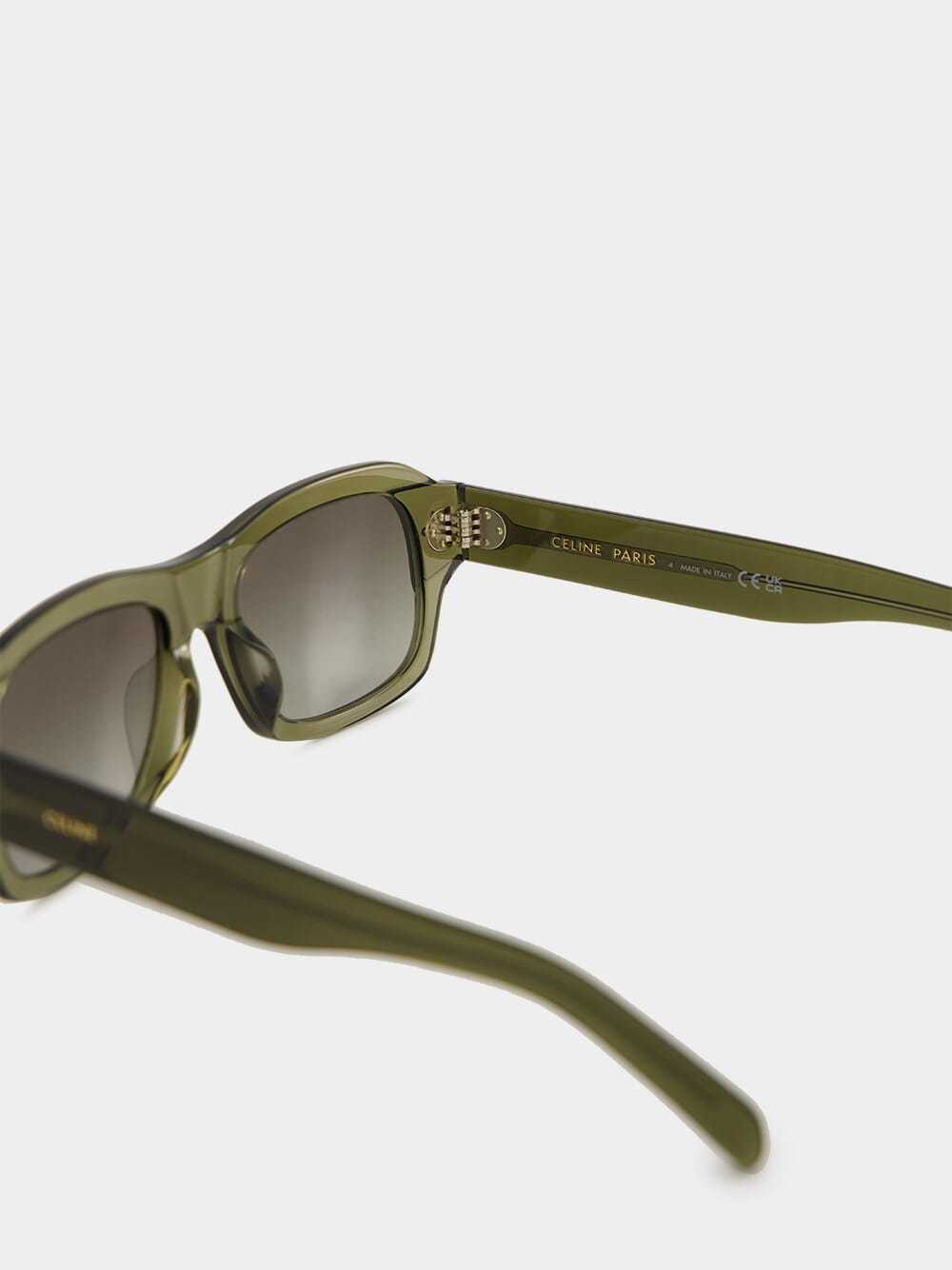 Celine Full Frame Sunglasses In Green