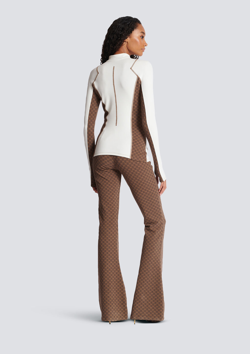 BALMAIN MINI MONOGRAM TECHNICAL TOP