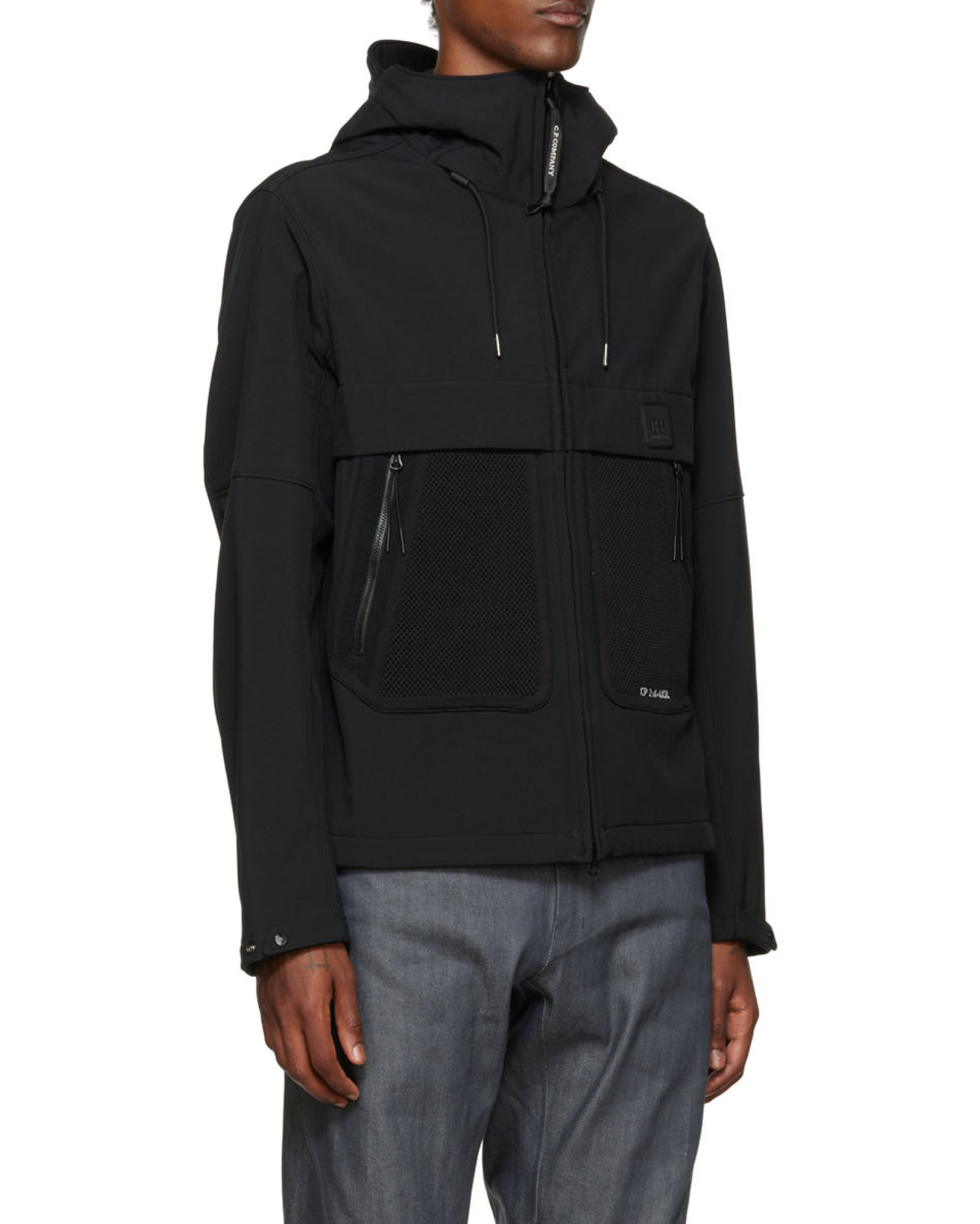 C.p. Company Hooded Jacket In Black