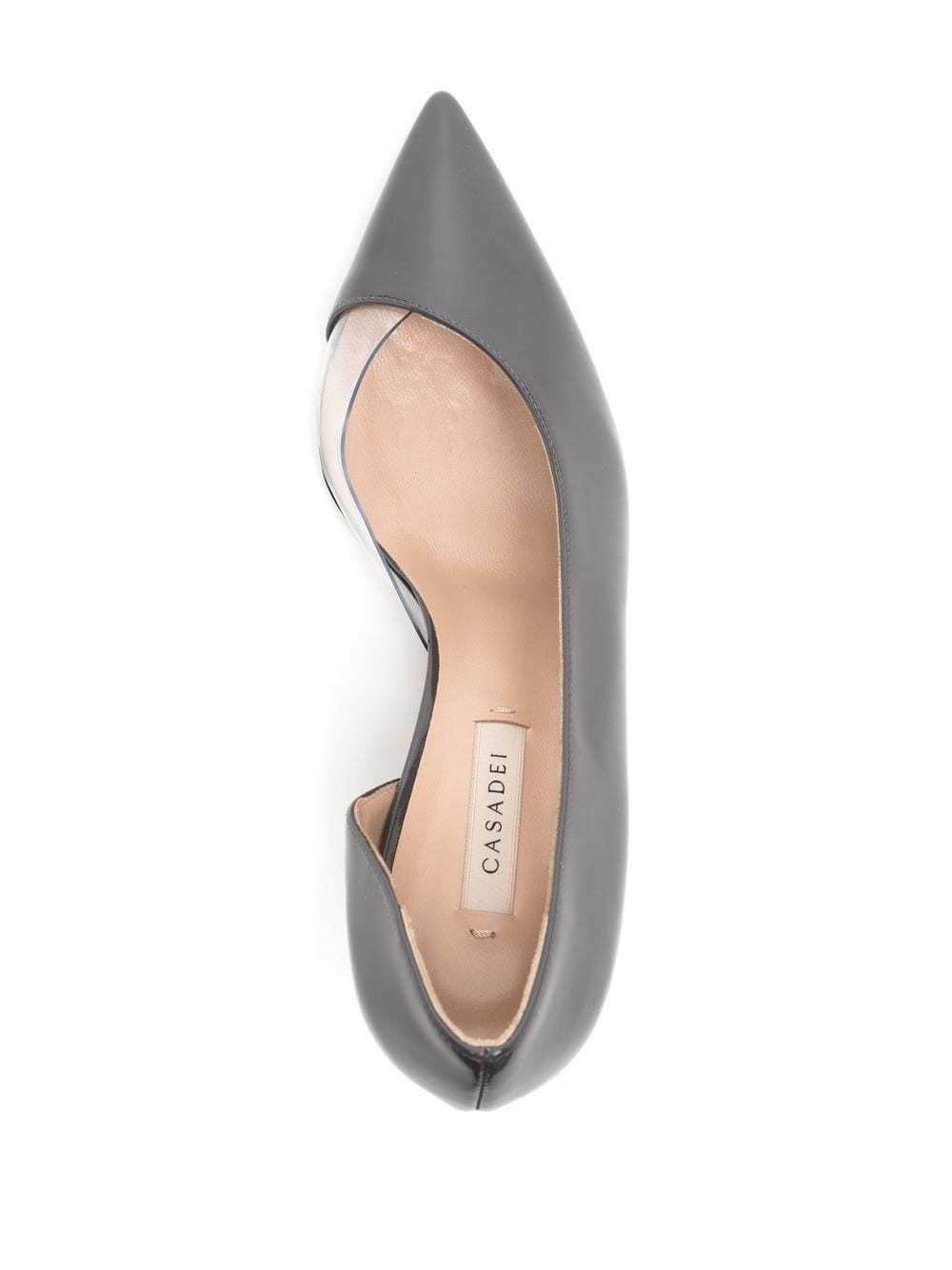 Casadei Pointed-toe High-shine Finish Pumps In Black