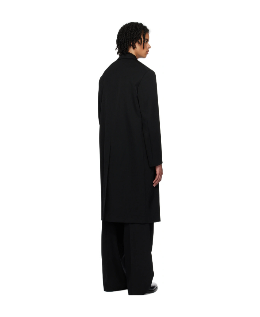 Jil Sander Notched-collar Peacoat In Black