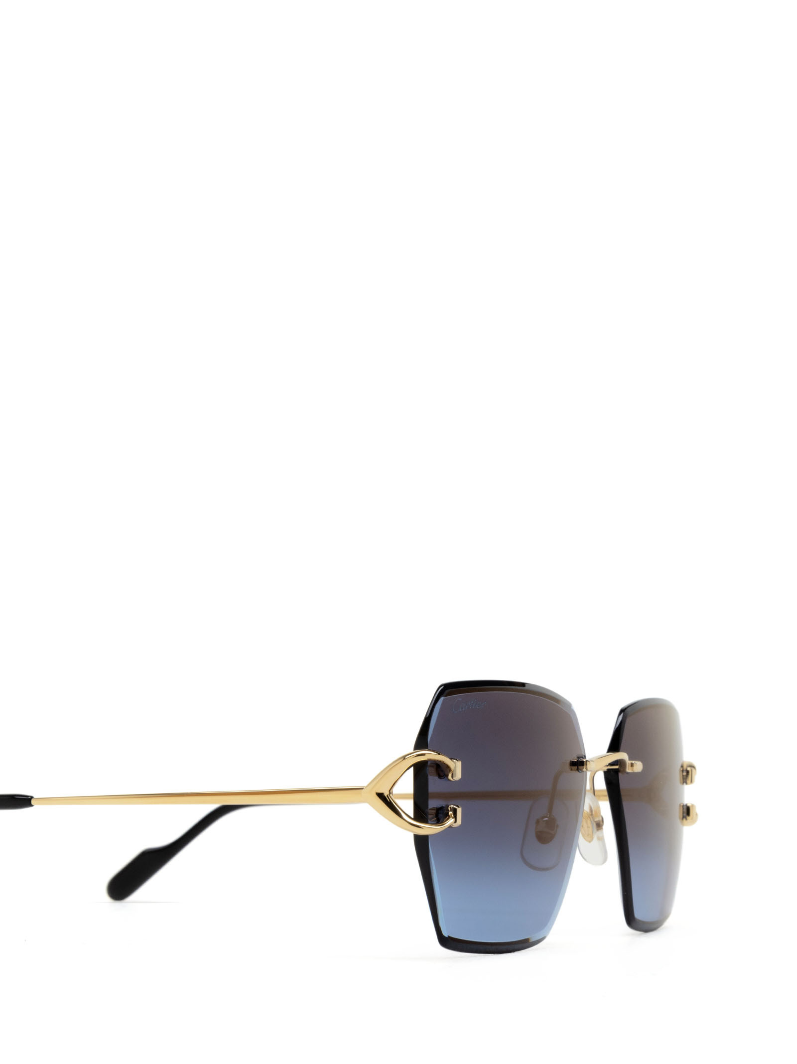 Cartier Logo Logo Sunglasses In Blue