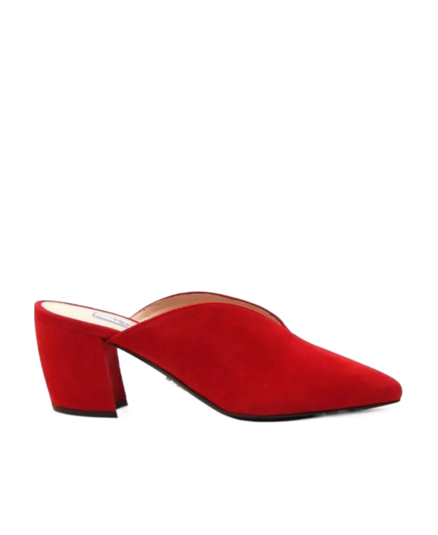 Prada Muller Heels In Red