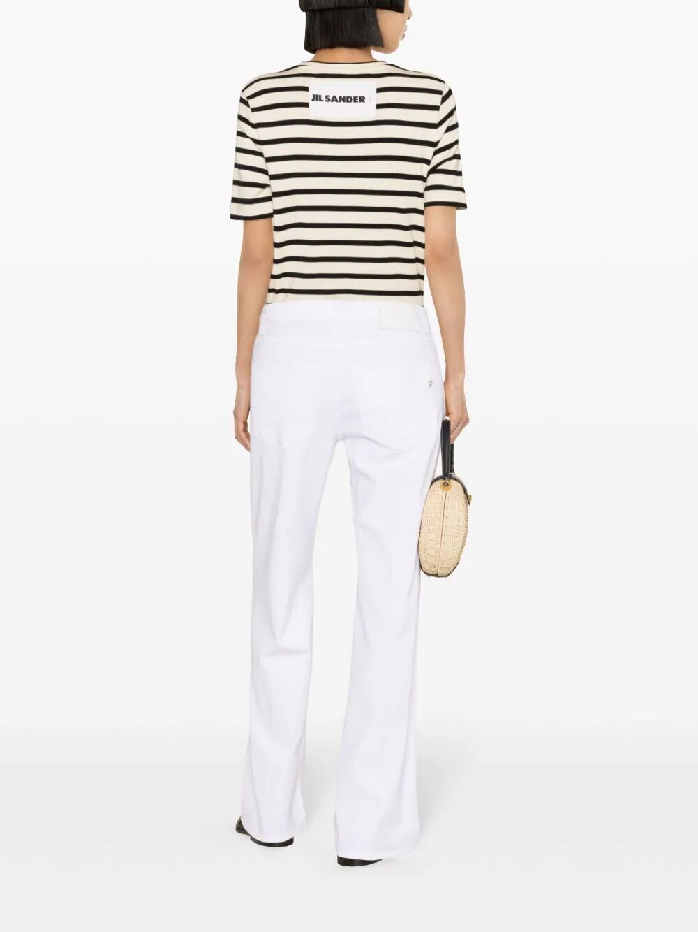 Dondup Jacklyn Mid-rise Wide-leg Jeans In White