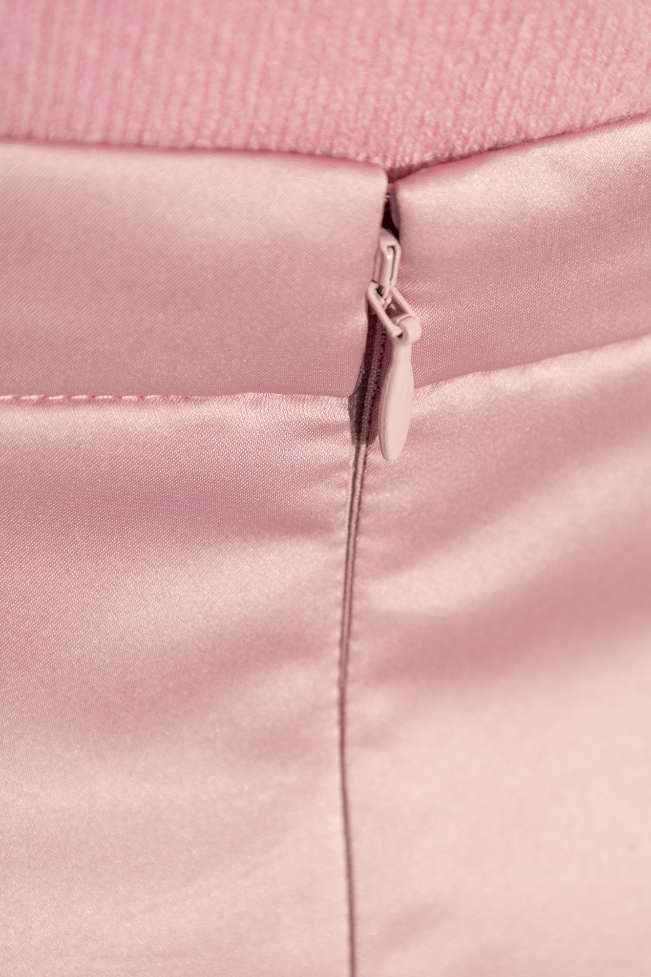 Blumarine Duchesse High-rise Satin Maxi Skirt In Pink