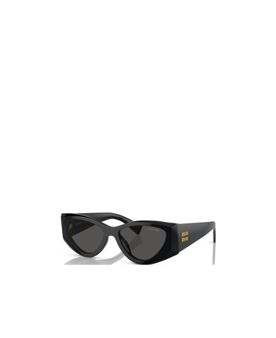 Miu Miu Cat-eye Frame Logo Sunglasses In Black