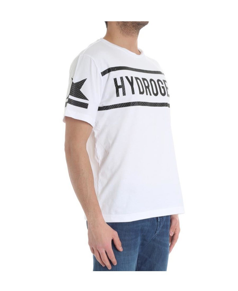 Hydrogen T-shirt With Round Neck And Short Sleeves In White