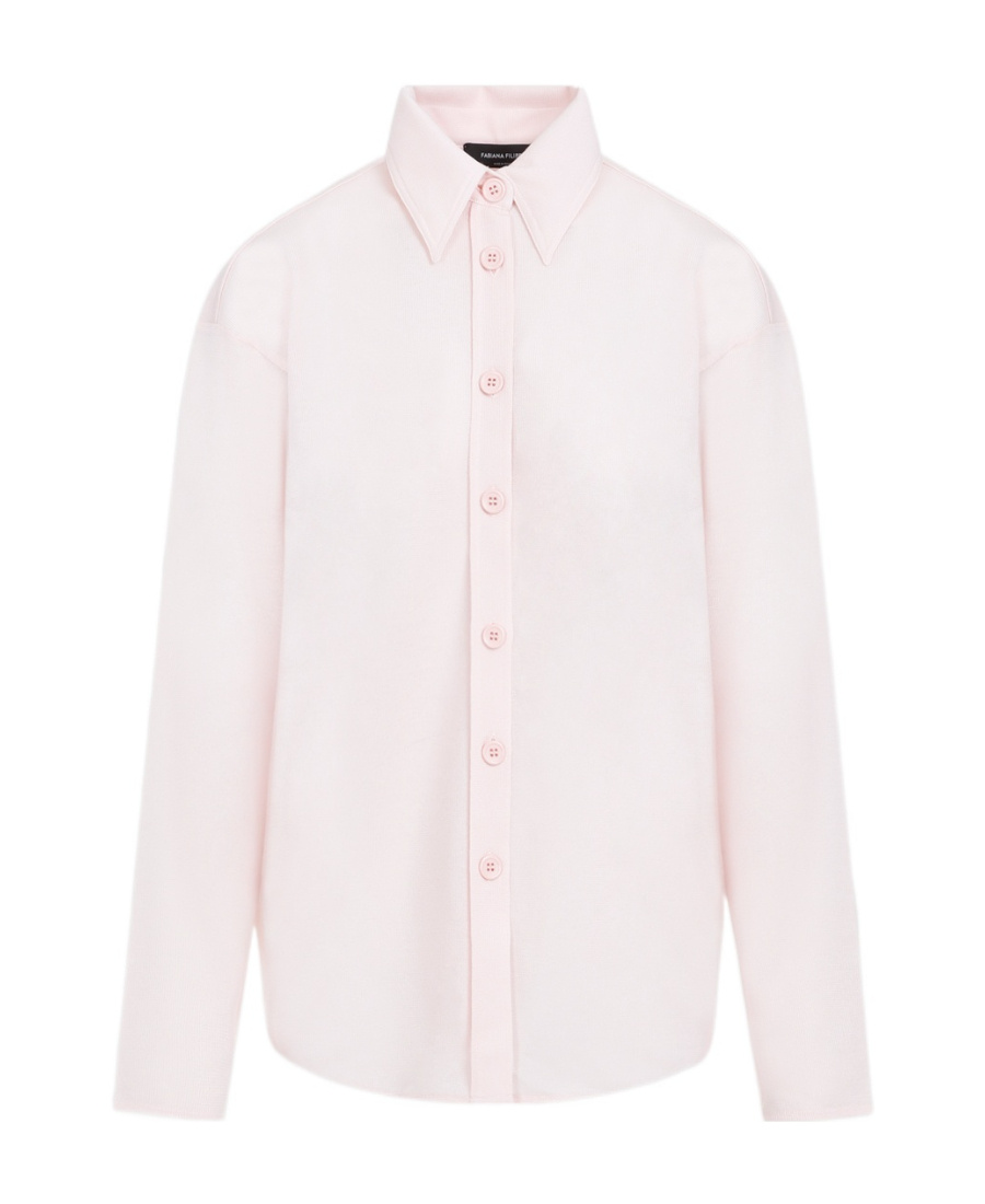 Fabiana Filippi Fine-knit Semi-sheer Shirt In White