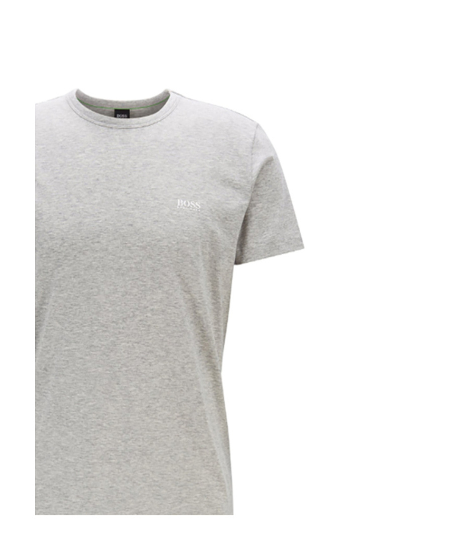Hugo Boss Logo-print Cotton T-shirt In Gray