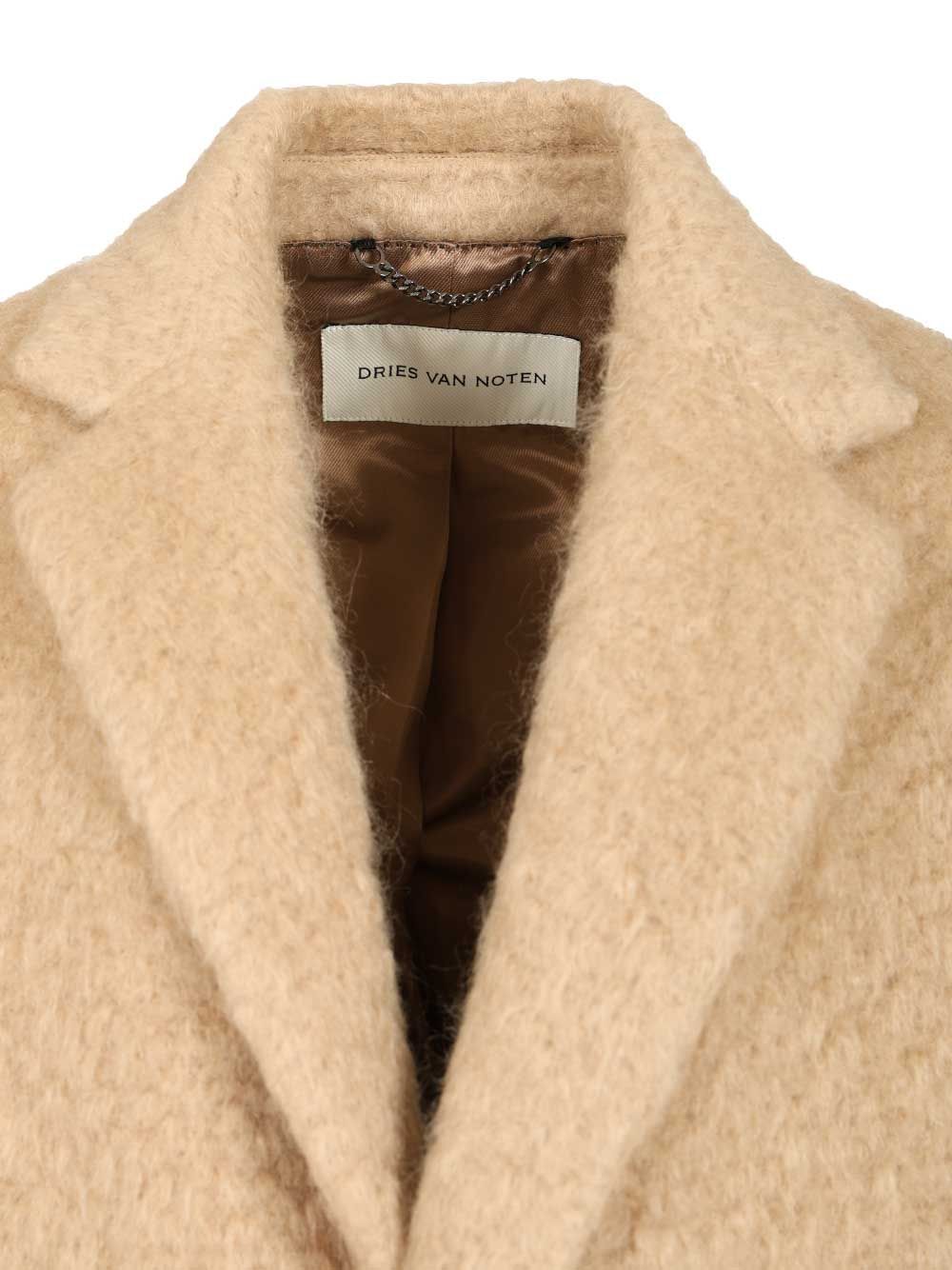 Dries Van Noten Rustic Coat In Neutral