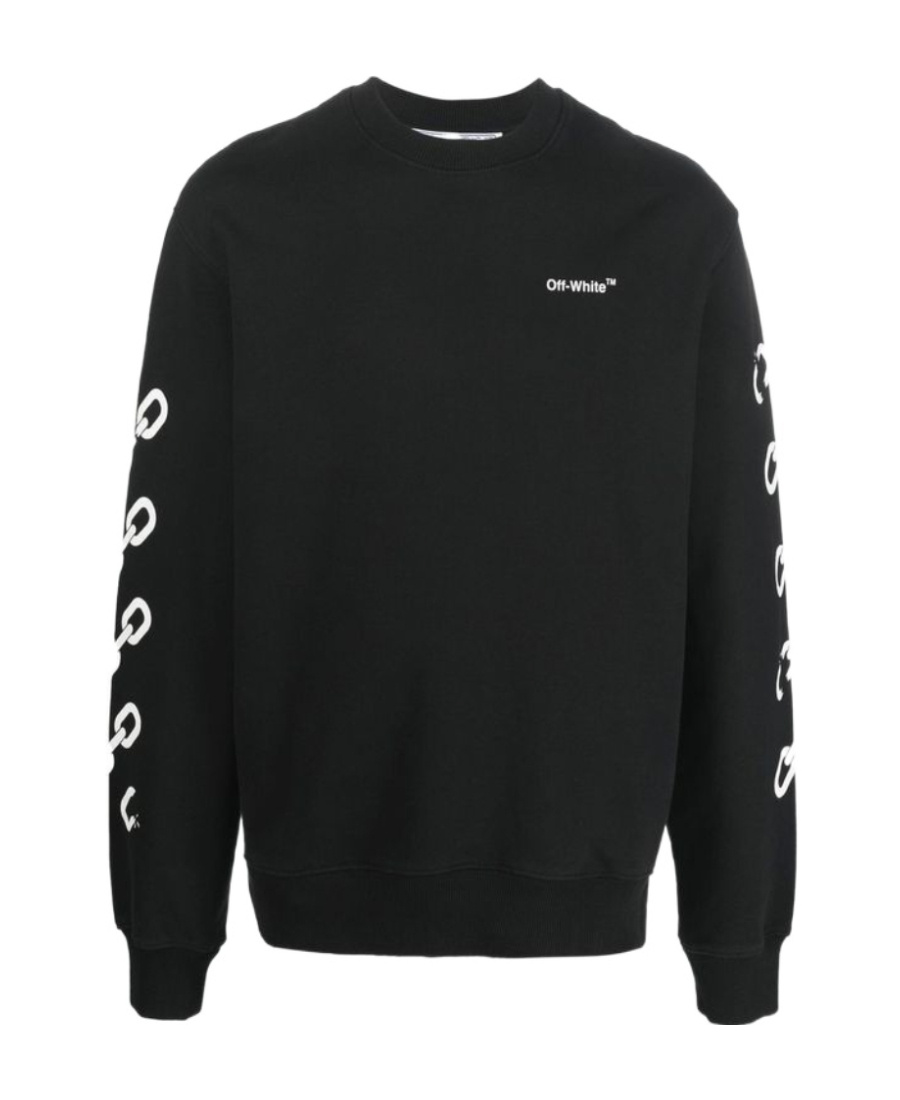 Off-white Chain-link Arrow Sweatshirt In Black