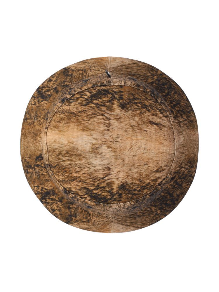 Burberry Fur Print Bucket Hat In Brown