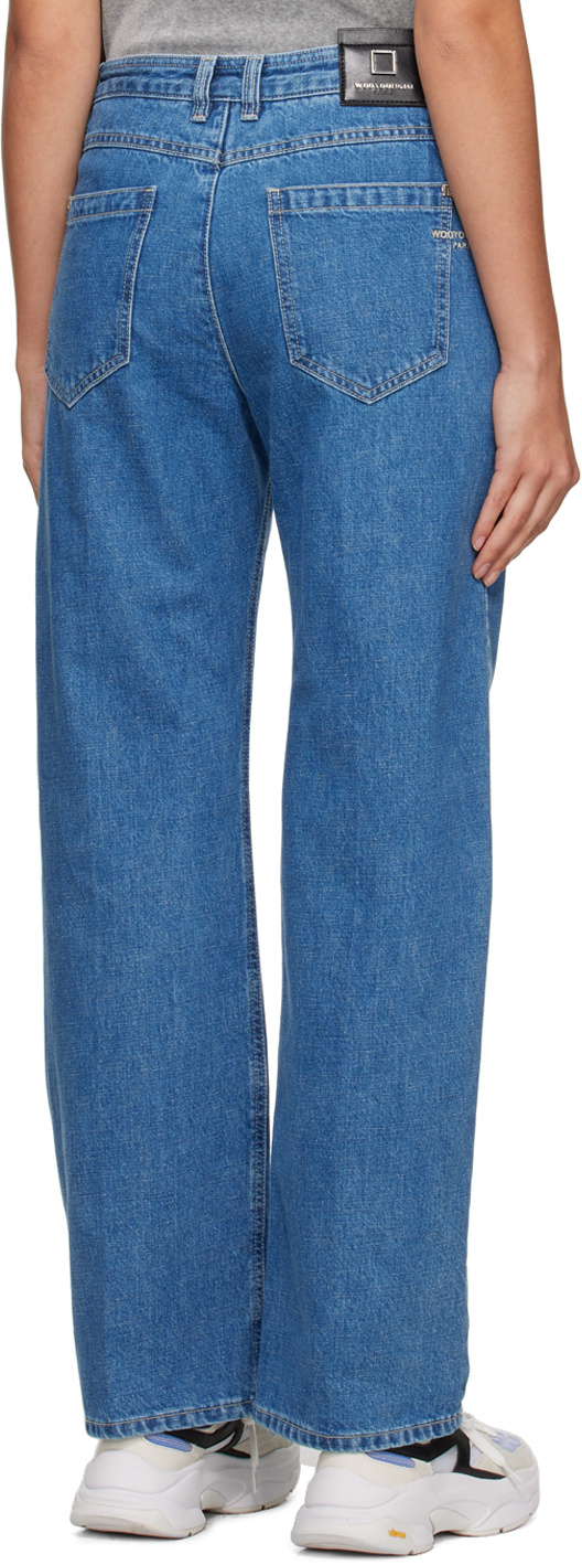 Wooyoungmi Embossed Patch Denim Trousers