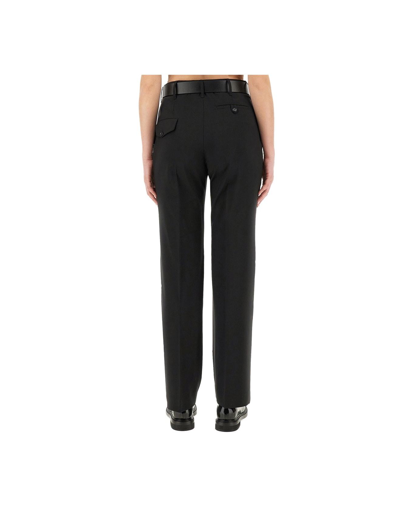 Moschino Belt Loop Track Pants In Black