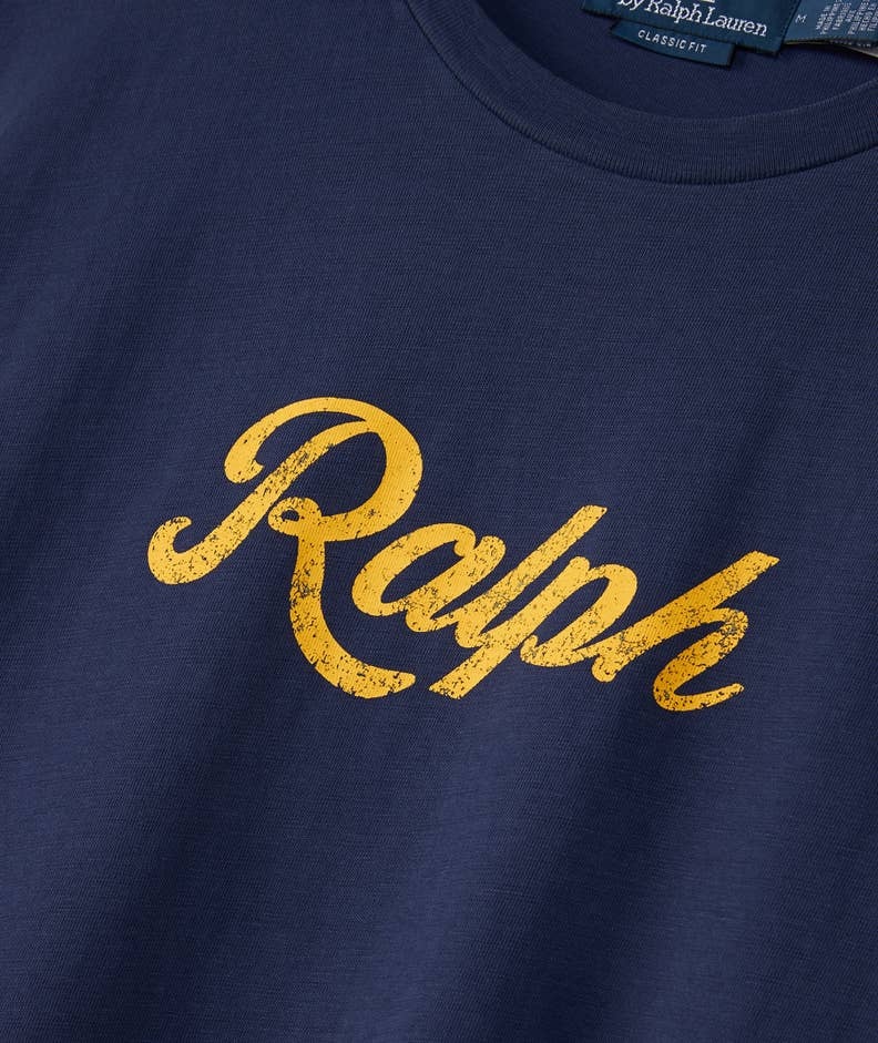 Polo Ralph Lauren Logo Printed Tshirt In Blue