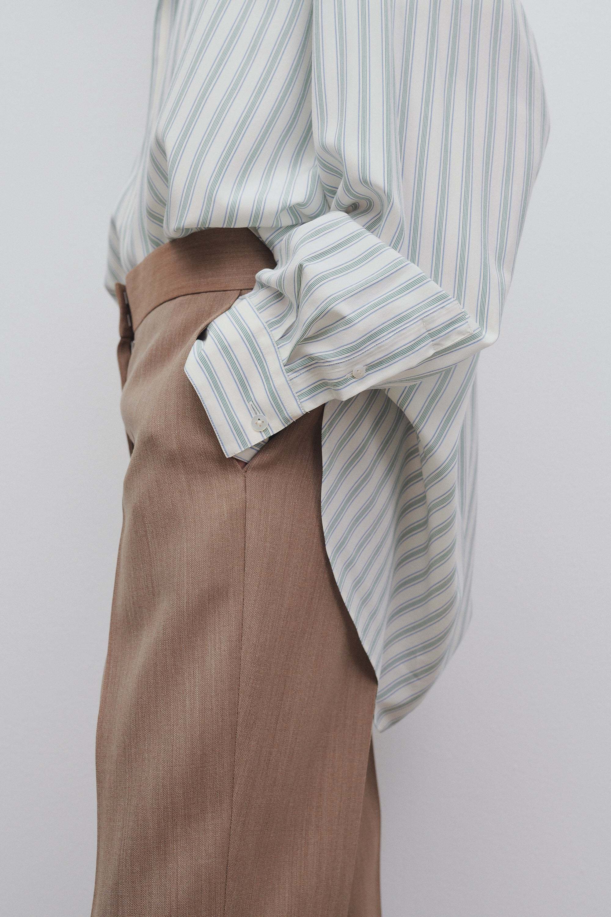 The Row Baer Wool Trousers In Brown