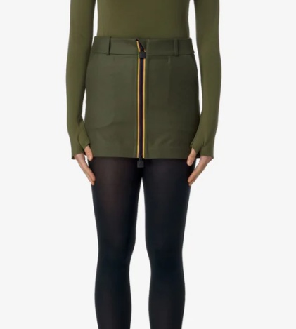 K-way Mini Skirt In Green