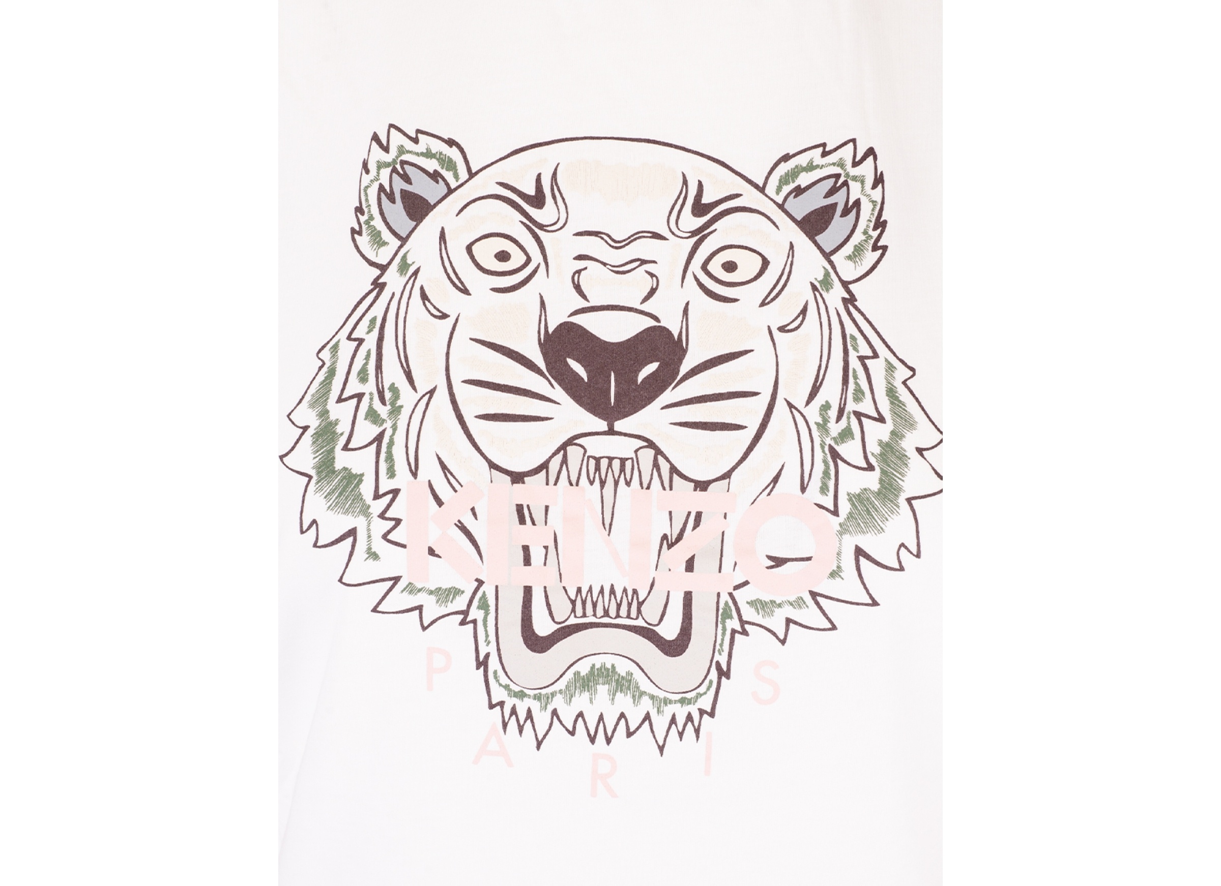 Kenzo Tiger-print T-shirt In White