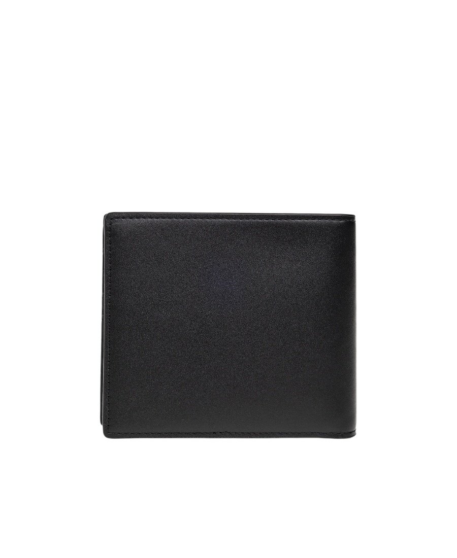 Kenzo Logo-patch Folded Leather Wallet In Black