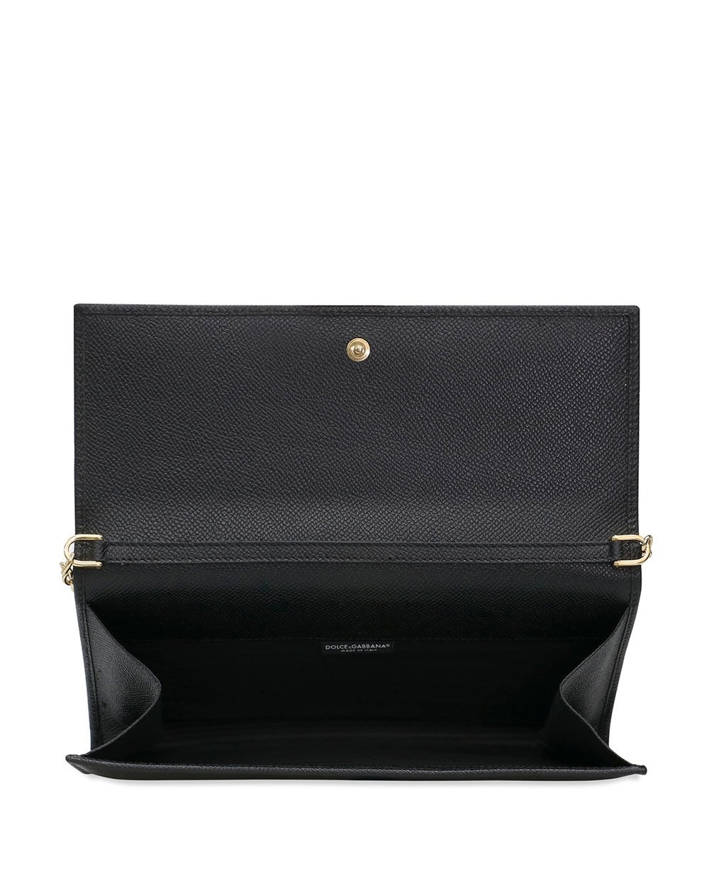 Dolce & Gabbana Logo Details Handbag In Black