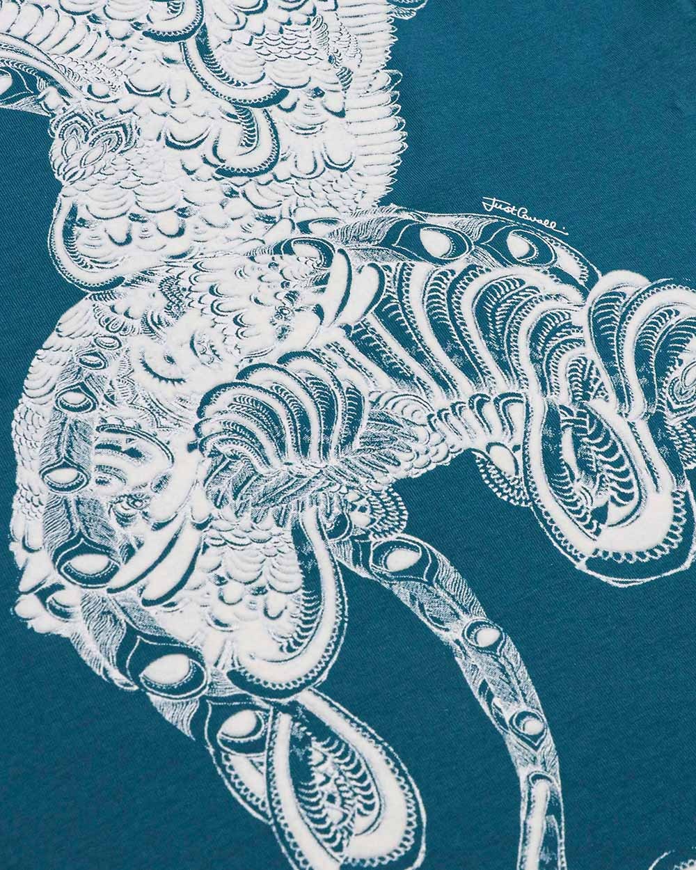 Just Cavalli Printed T-shirt In Green