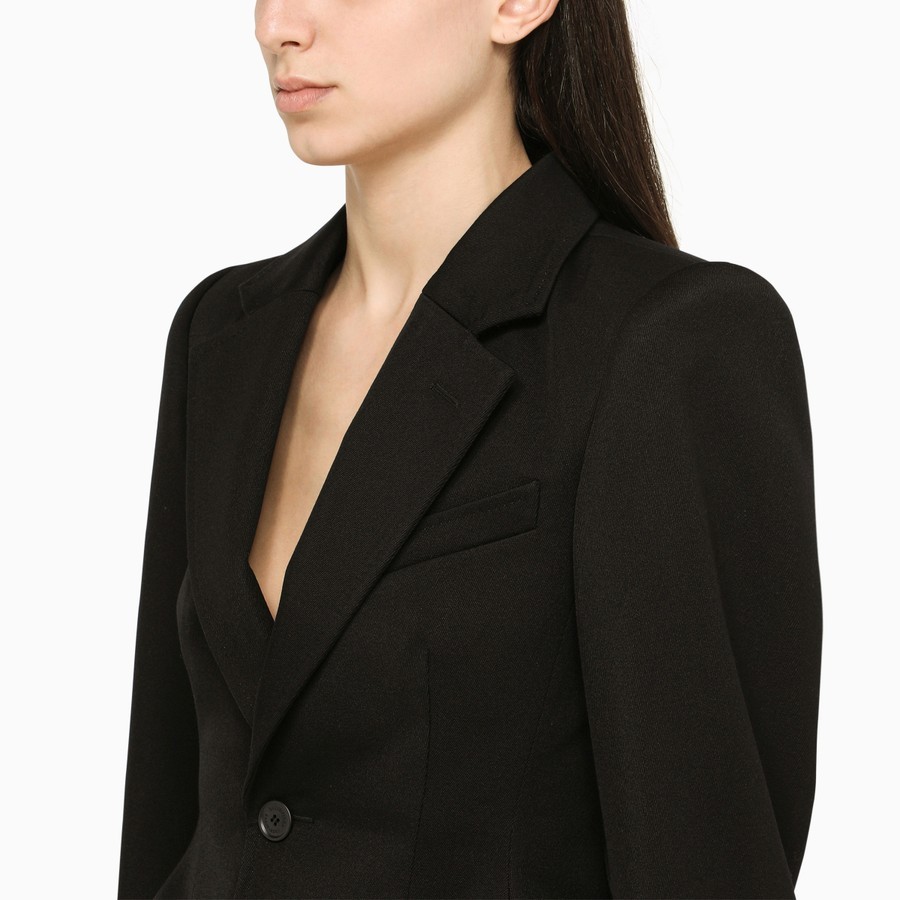 Balenciaga Single-breasted Wool Blazer In Black