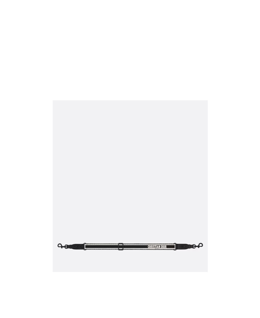 Dior Adjustable Shoulder Strap With Ring In White