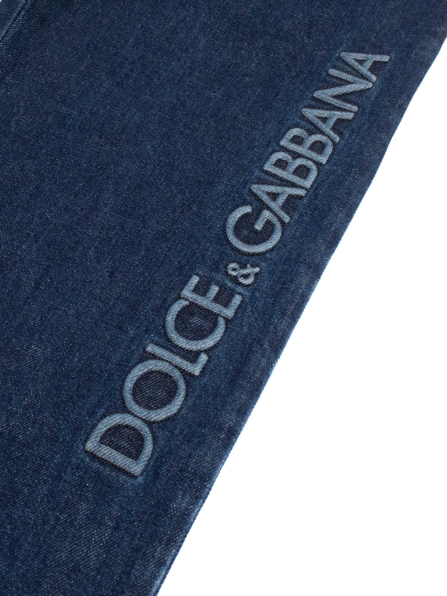 Dolce & Gabbana Drawstring-waistband Jeans In Blue