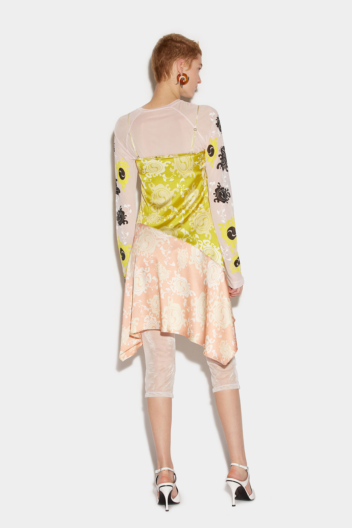Dsquared2 Woman Mini Dress Light Green Size 8 Polyester In Nude