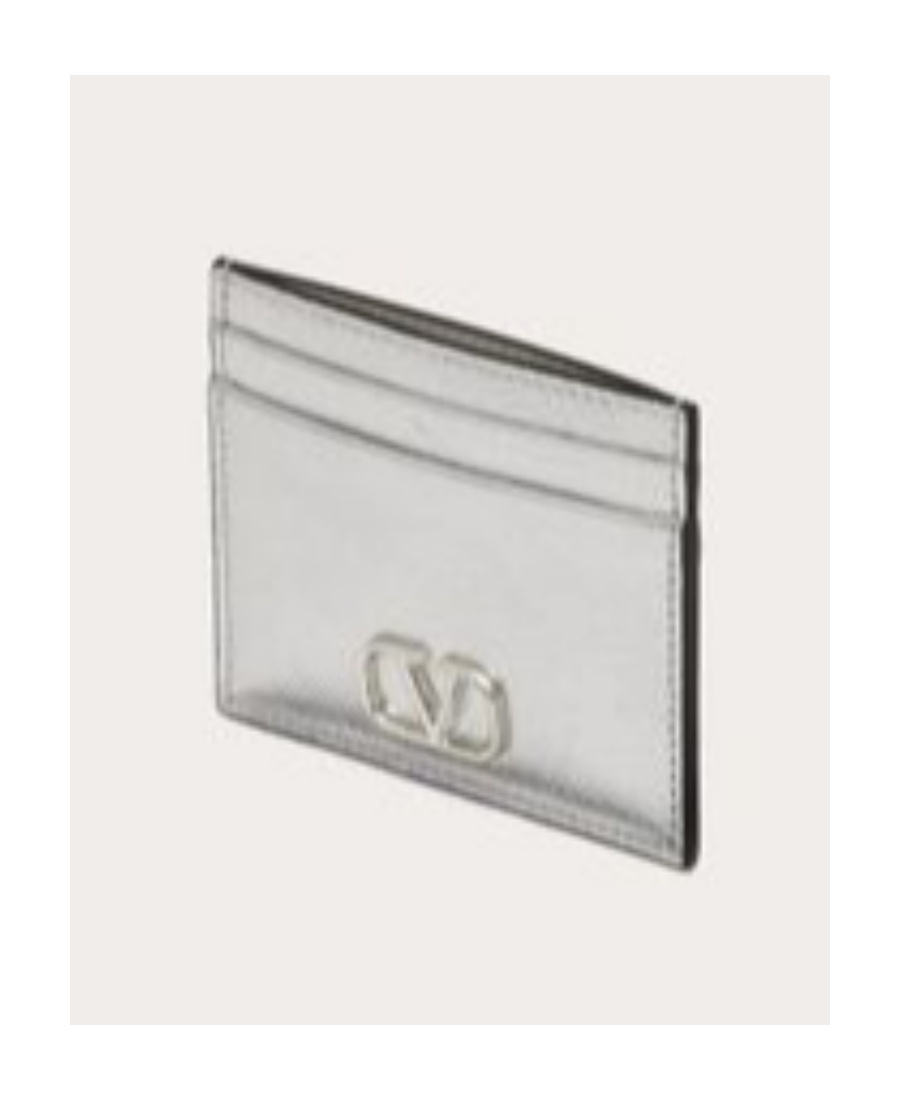 VALENTINO GARAVANI VLOGO SIGNATURE METALLIC CARD HOLDER
