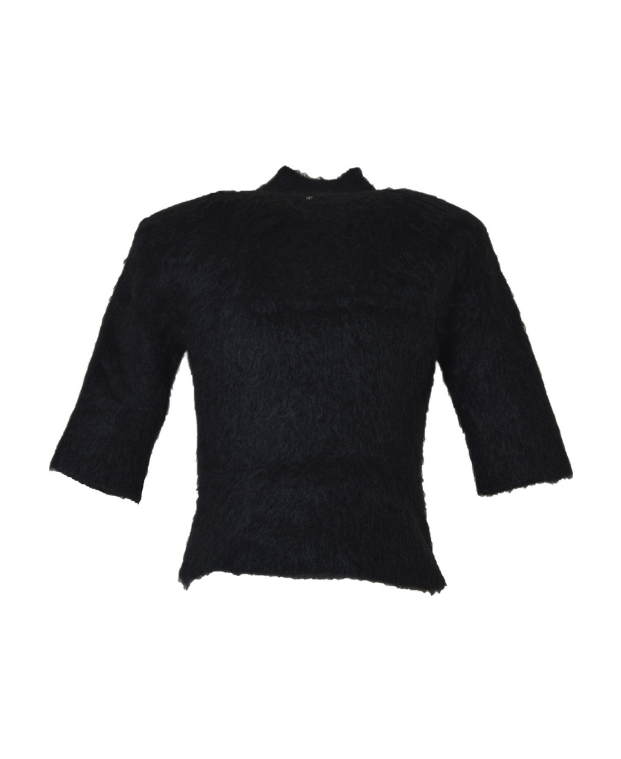 Sportmax Logo Knitted Pullover In Black