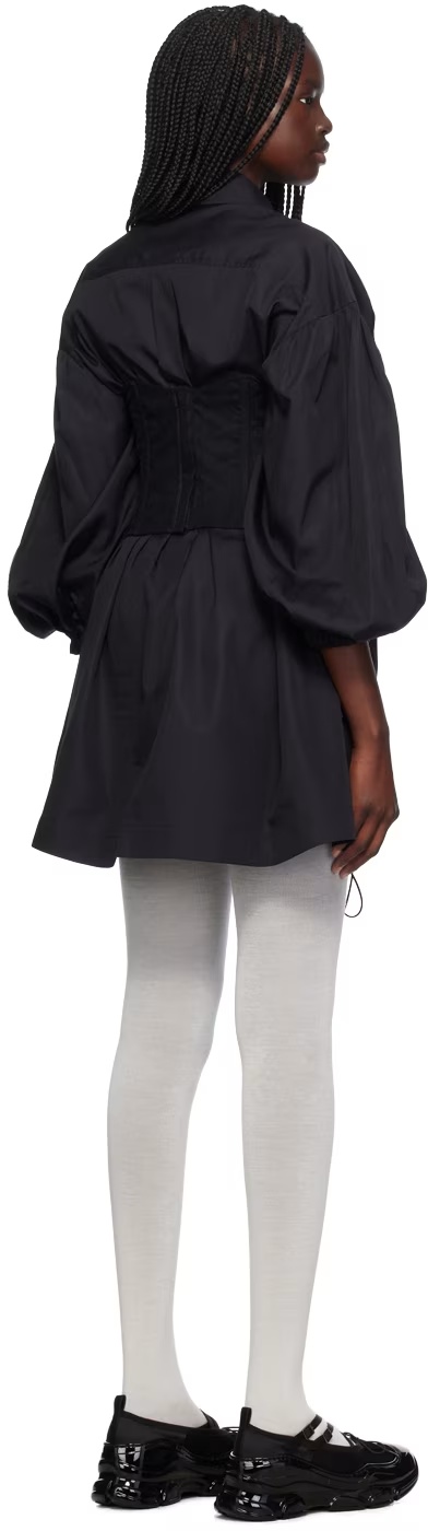 Simone Rocha Trapezoidal Mid-length Dress In Black