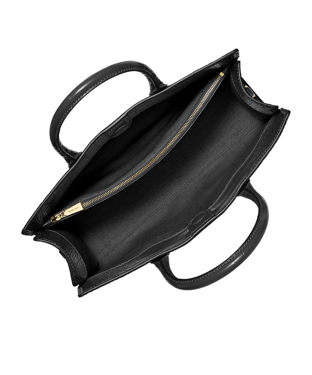 Michael Michael Kors Scarlett Medium Alligator Embossed Bag In Black