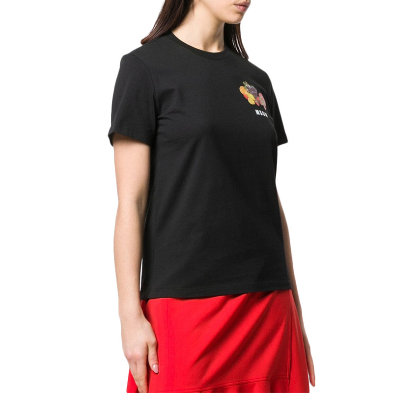 Msgm Patterned T-shirt In Black