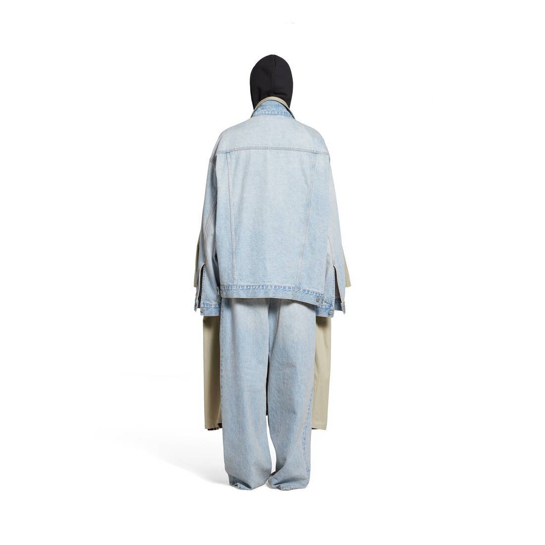 Balenciaga Spliced Design Coat In Nude