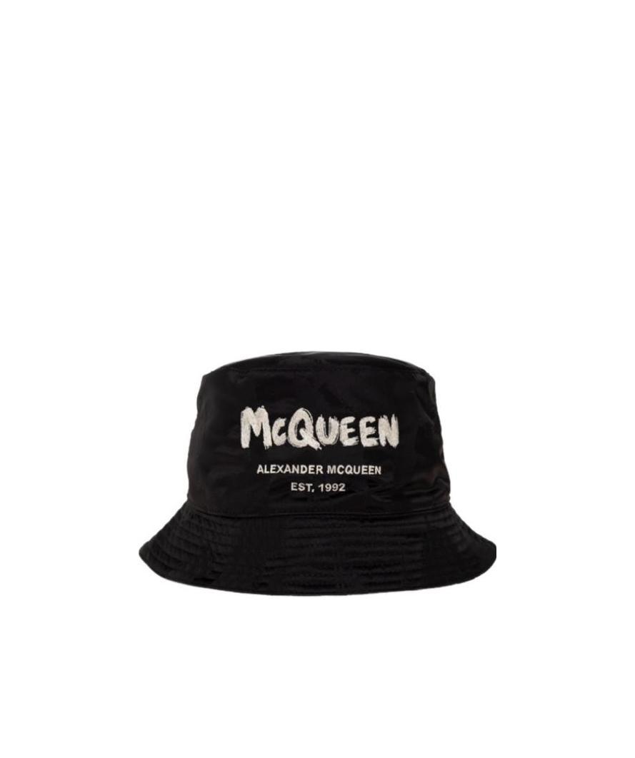 Alexander Mcqueen Men's Bucket Hat In Black