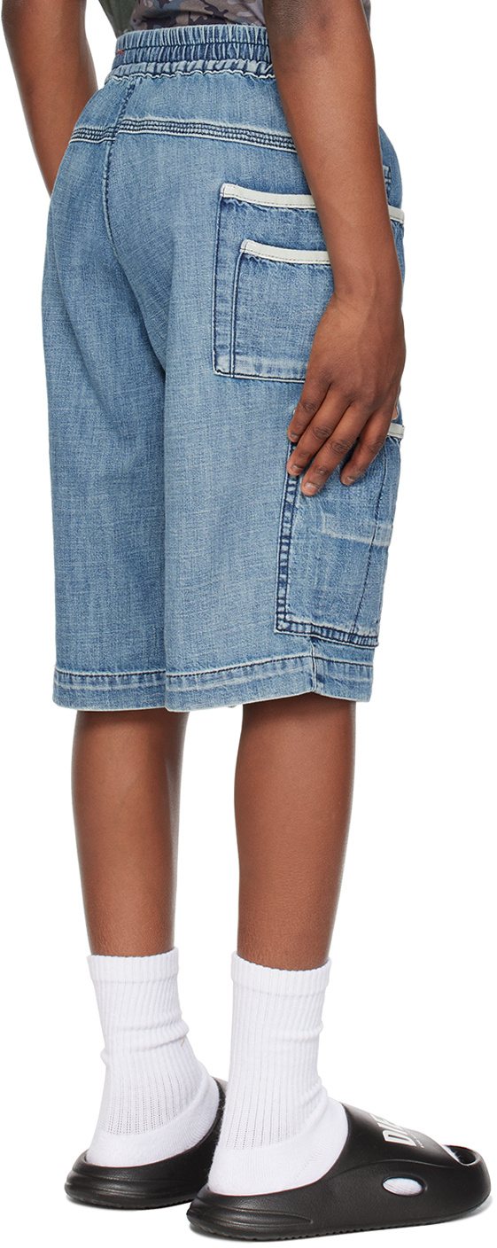 Diesel Piek Denim Shorts In Blue