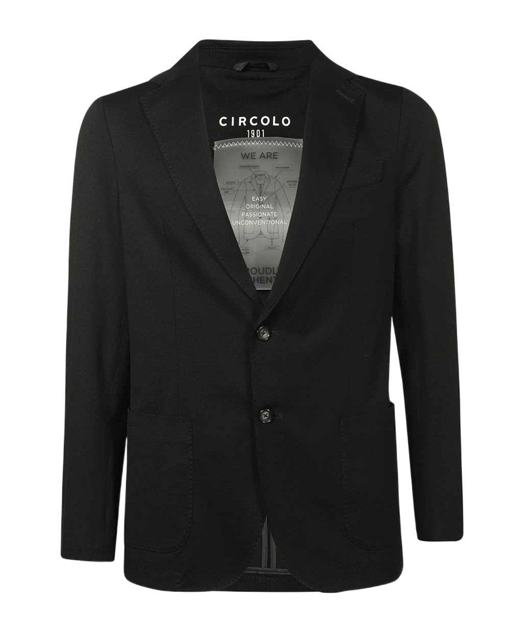 Circolo 1901 Long-sleeved Suit Coat In Black
